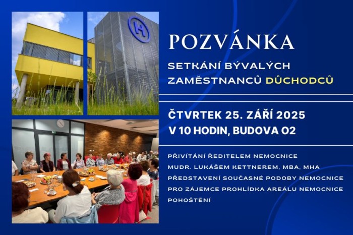 Pozvánka na společné setkání bývalých zaměstnanců důchodců 2025 Pozvánka na společné setkání bývalých zaměstnanců důchodců 2025