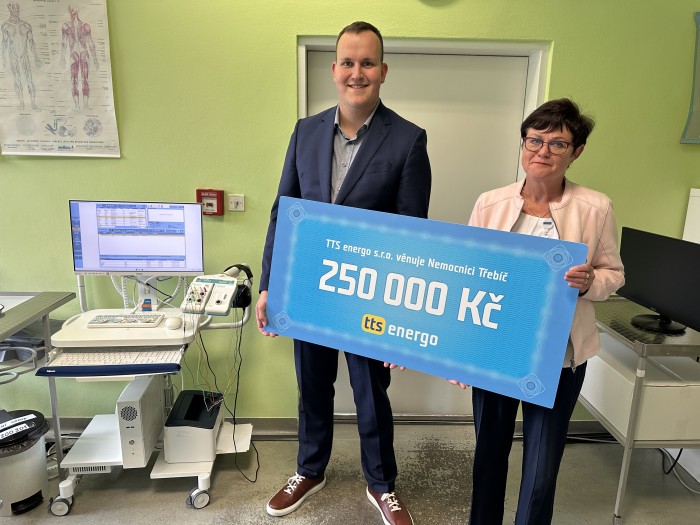 Děkujeme TTS energo za podporu moderní medicíny v Třebíči Děkujeme TTS energo za podporu moderní medicíny v Třebíči